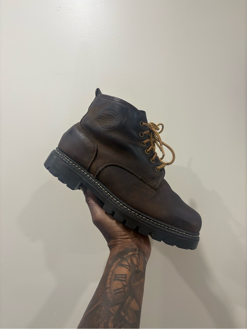 Vintage Roots Leather Chunky Hiking Boots